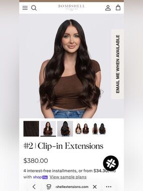 Bombshell Clip In Extensions Dark Brown BRAND NEW!!!